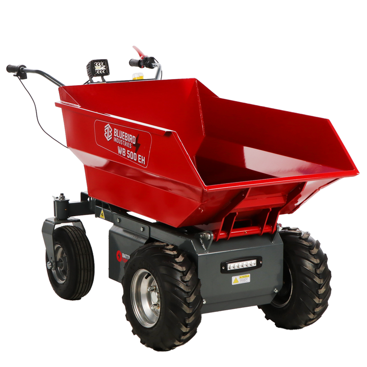 
  Accu motorkruiwagen laadvermogen 500 kg Blue Bird Wheelbarrow, 48 V 32 Ah | Rabe - artikelnummer K607963
