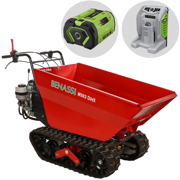 
  Accu motorkruiwagen laadvermogen 550 kg Benassi M503E DH, 56 V 12 Ah, hydraulisch kiepen (K610970) | Rabe - artikelnummer K610970
