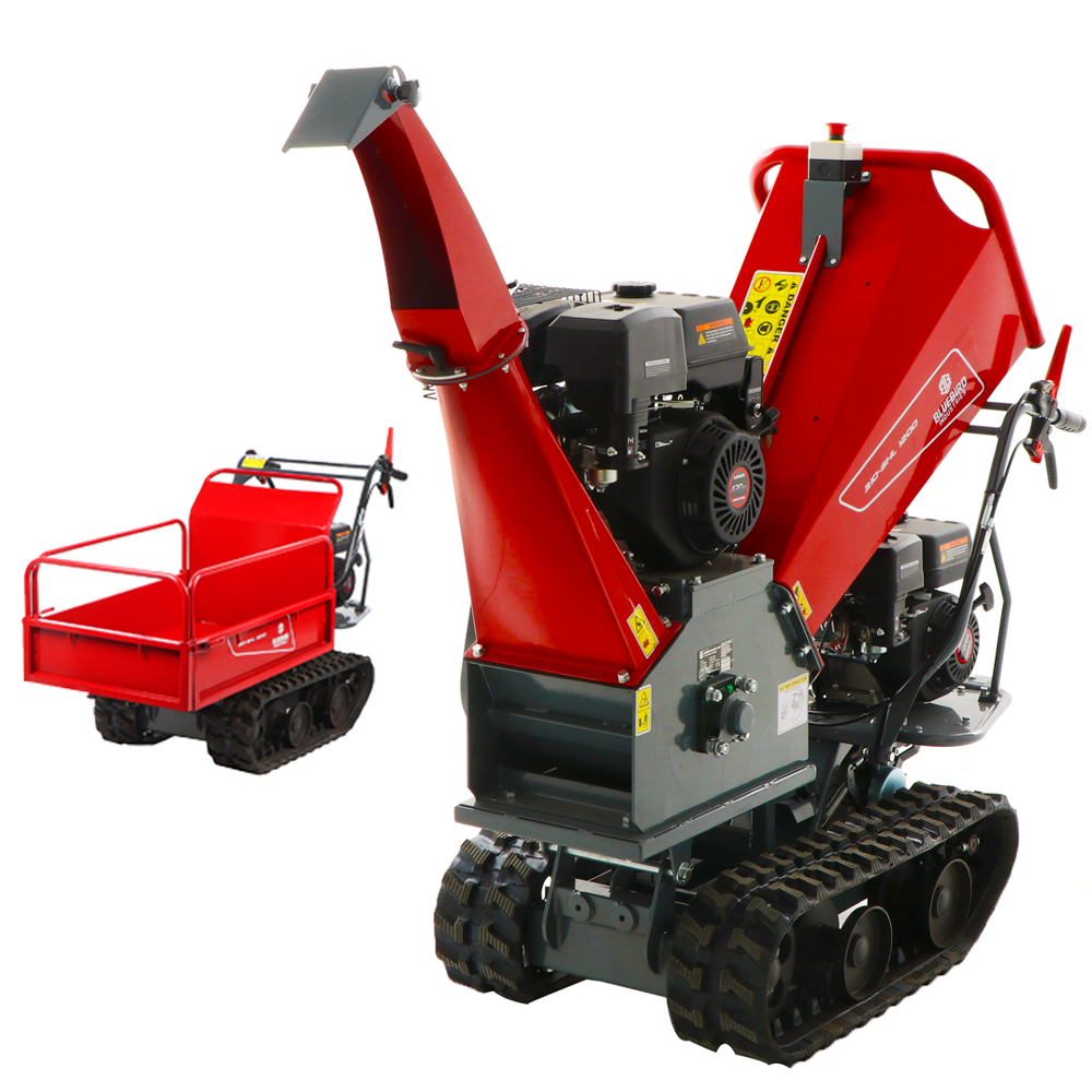 Blue Bird 310-SHL 1200 benzine hakselaar, takken tot 90 mm, op rupsen | Rabe