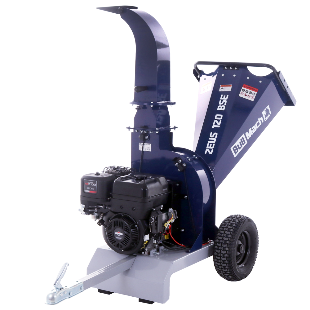 BullMach ZEUS 120 BSE benzine hakselaar, takken tot 80 mm, elektrische start | Rabe