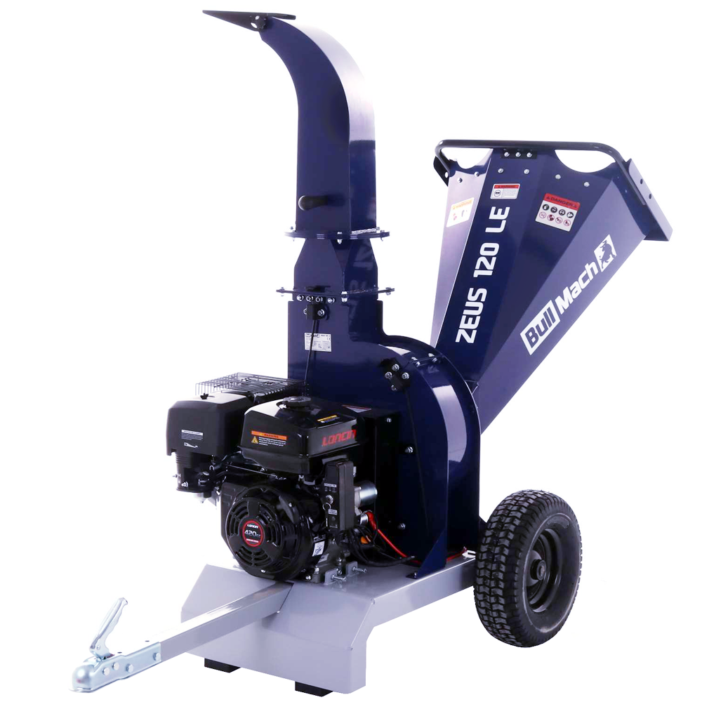 BullMach ZEUS 120 LE benzine hakselaar, takken tot 80 mm, elektrische start | Rabe