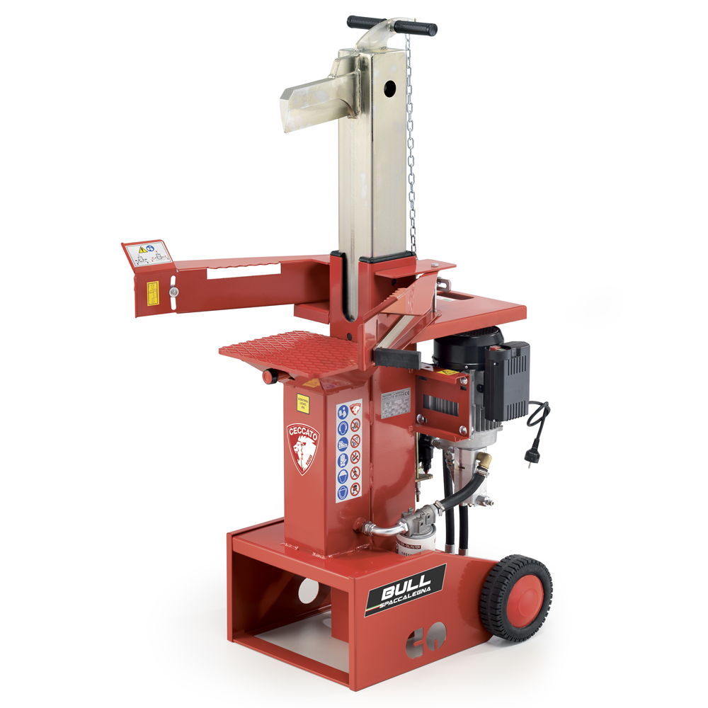 Ceccato Olindo BULL SPLE12 elektrische houtklover, 12 ton, verticaal, slag 540 mm | Rabe