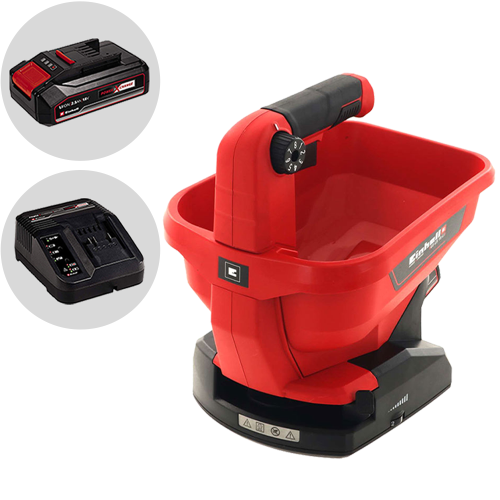 Accu strooier Einhell GE-US 18 Li, 18 V 2,5 Ah, 3,3 liter | Rabe