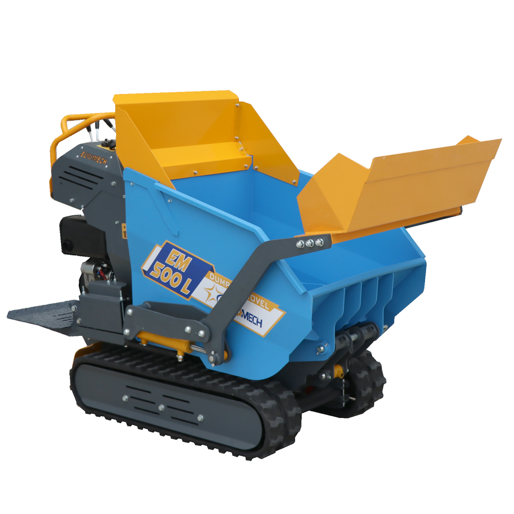 Rupsdumper laadvermogen 500 kg EuroMech EM500L-Dump & Shovel, hydraulisch kiepen | Rabe