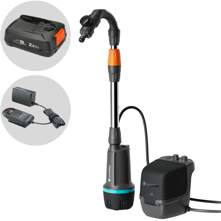 
  Gardena 2400 Comfort Automatic 18V P4A dompelpomp voor schoon water, 18 V 2,5 Ah | Rabe - artikelnummer 117285

