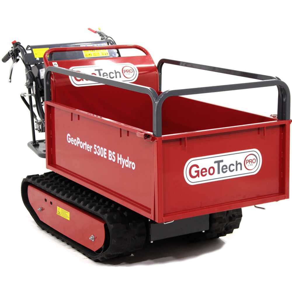 Motorkruiwagen laadvermogen 500 kg GeoTech Pro GeoPorter 530E BS Hydro Motor Wheelbarrow, hydraulisch kiepen | Rabe