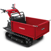 Rupsdumper laadvermogen 600 kg Ginko - MGM TR 660 Extensible, motor Honda GX200, hydraulisch kiepen | Rabe