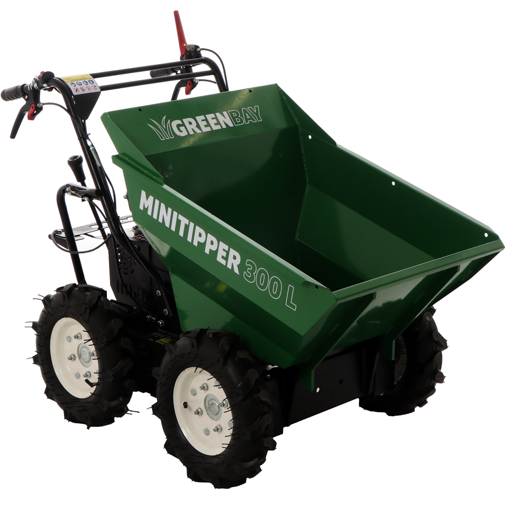Motorkruiwagen laadvermogen 300 kg GreenBay MiniTipper 300 L, motor Loncin G200F, 4x4 | Rabe