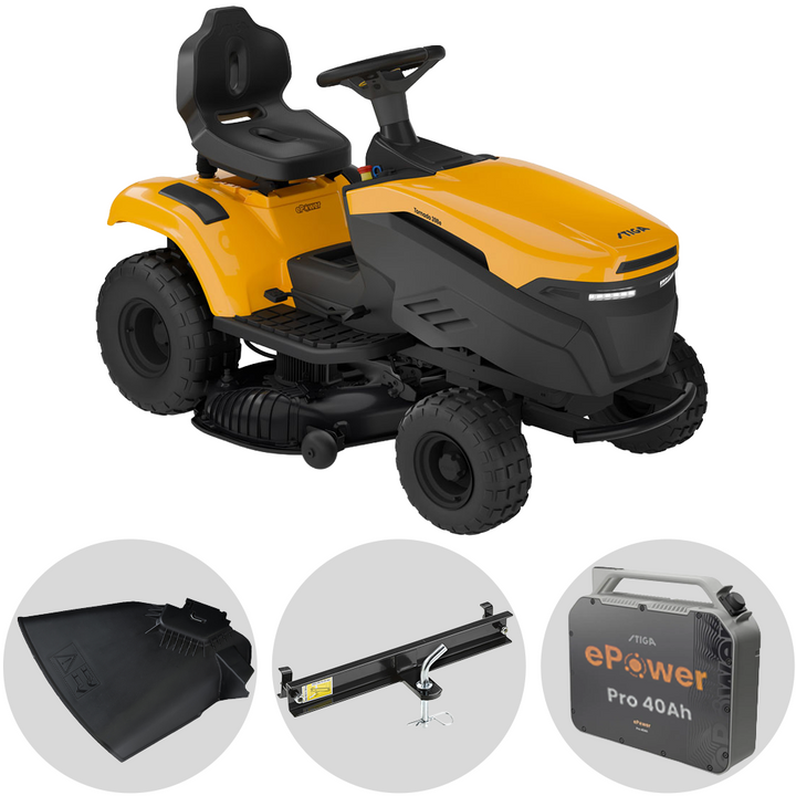 
  Stiga Tornado 398e accu-zitmaaier met zijuitworp 98 cm, automaat (K612218) | Rabe - artikelnummer K612218
