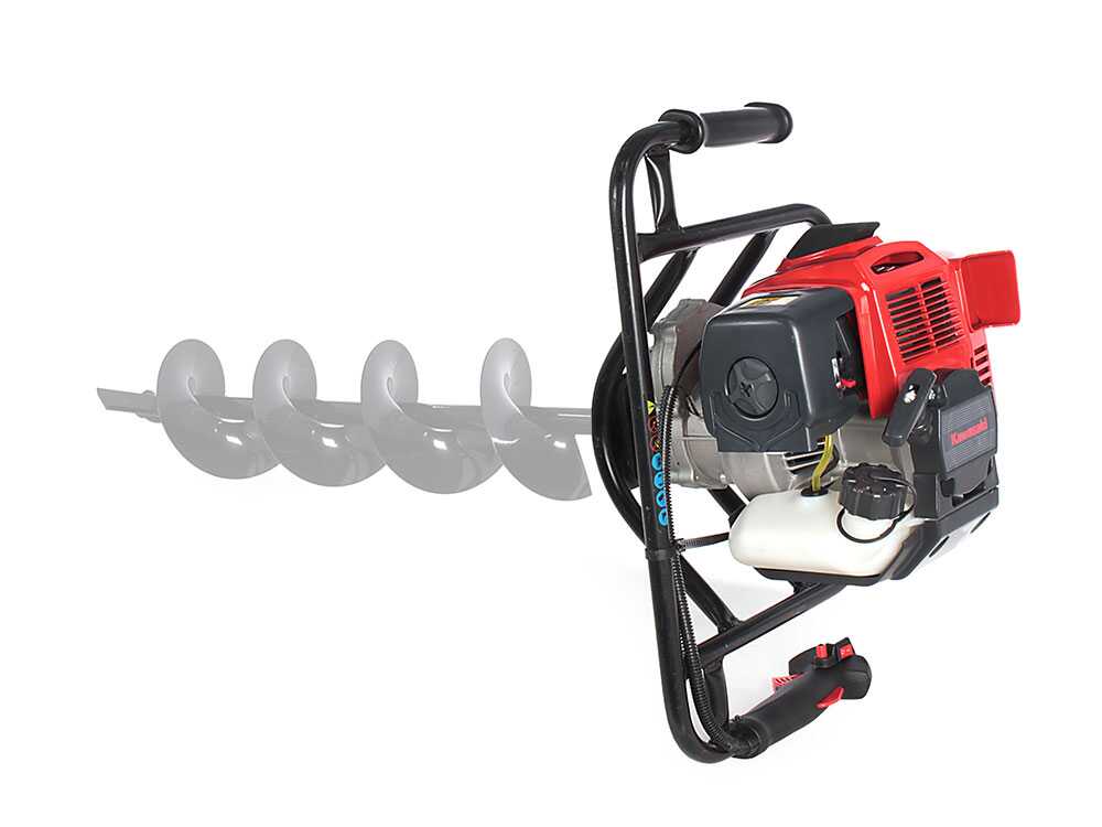Benzine grondboor Attila AT 53 K, motor Kawasaki TJ 53 E, zonder boor, detail 1
