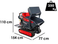 Rupsdumper laadvermogen 600 kg Benassi H660CS, hydraulisch kiepen, detail 1