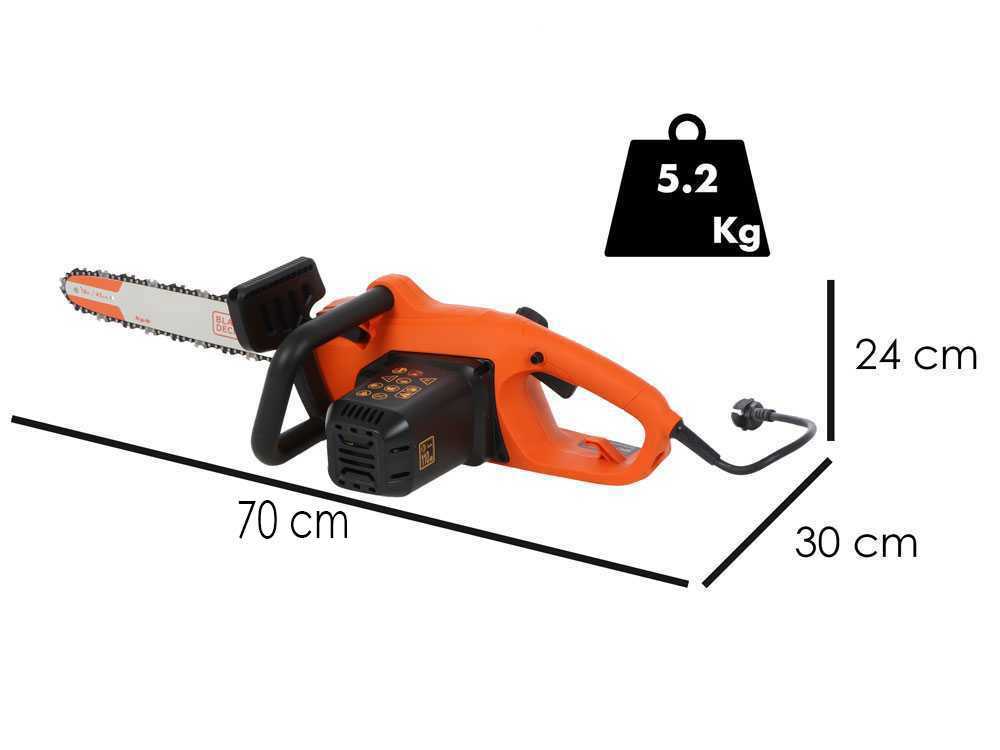Black & Decker BECS1835-QS elektrische kettingzaag, zwaard 35 cm, detail 1