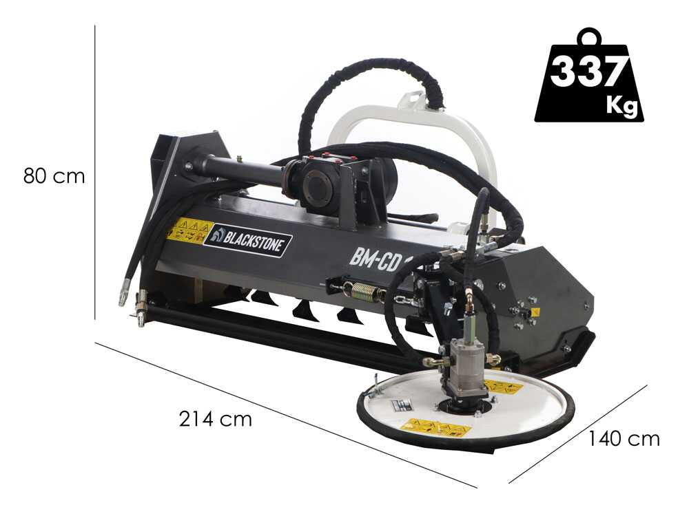 BlackStone BM-CD 140 klepelmaaier met tussenrijschijf 140 cm, detail 1
