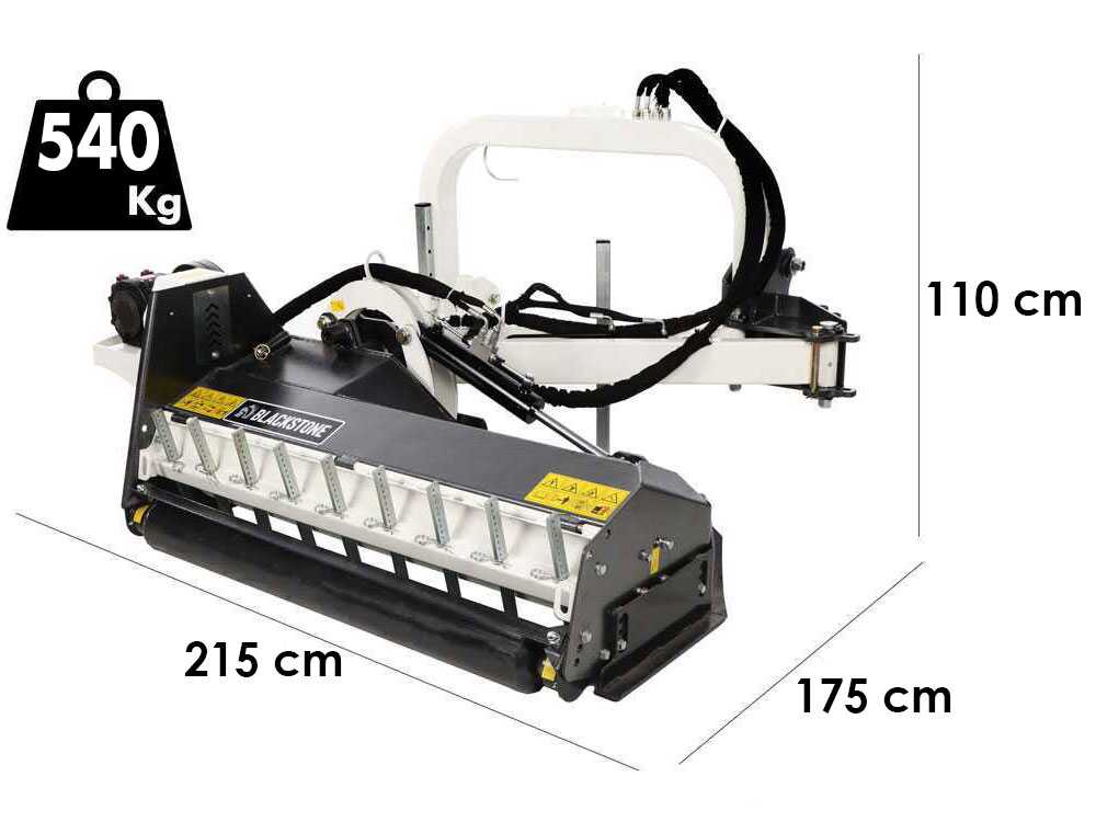 BlackStone BP-LA 165 Hydro zijklepelmaaier met arm 165 cm, detail 1