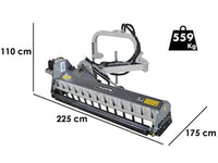 BlackStone BP-LA 180 Hydro zijklepelmaaier met arm 180 cm, detail 1