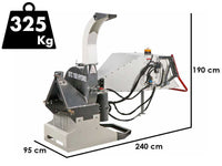 BlackStone BTC 100 HYDRO aftakas hakselaar, takken tot 100 mm, detail 1