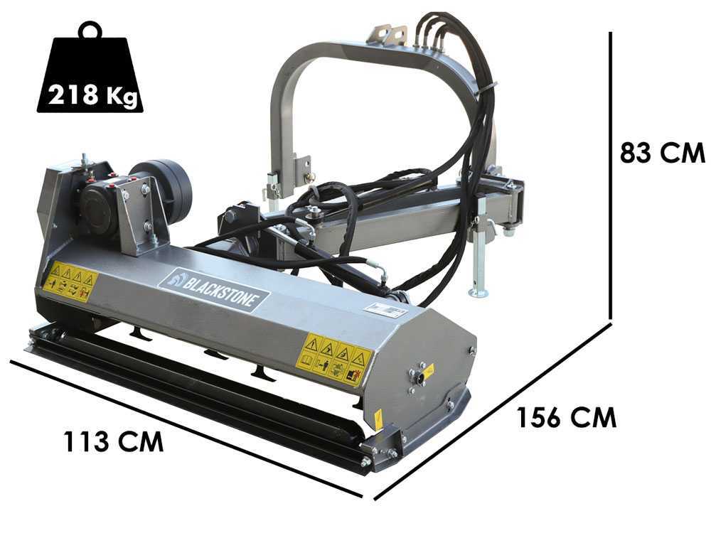 BlackStone BV 100 L zijklepelmaaier met arm 100 cm, detail 1