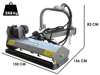 BlackStone BV 140 L zijklepelmaaier met arm 140 cm, detail 1