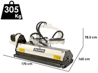 BlackStone BVL 125 L zijklepelmaaier met arm 125 cm, detail 1