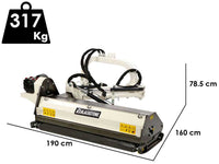 BlackStone BVL 145 L zijklepelmaaier met arm 145 cm, detail 1