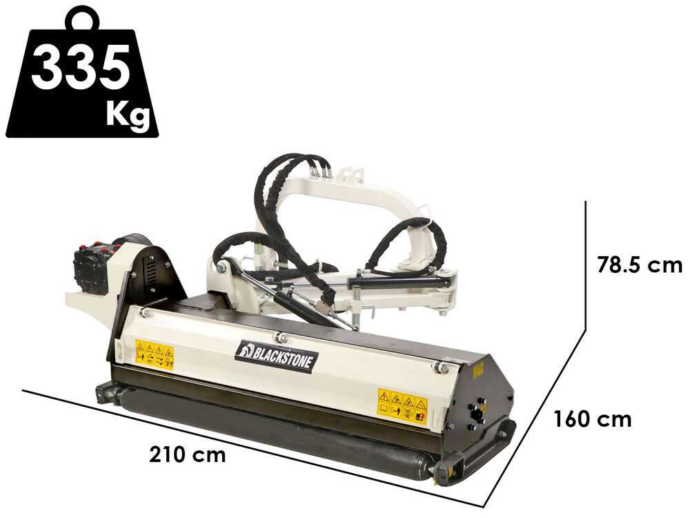 BlackStone BVL 165 L zijklepelmaaier met arm 165 cm, detail 1