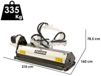 BlackStone BVL 165 L zijklepelmaaier met arm 165 cm, detail 1