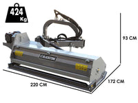BlackStone BVM 180 M zijklepelmaaier met arm 180 cm, detail 1
