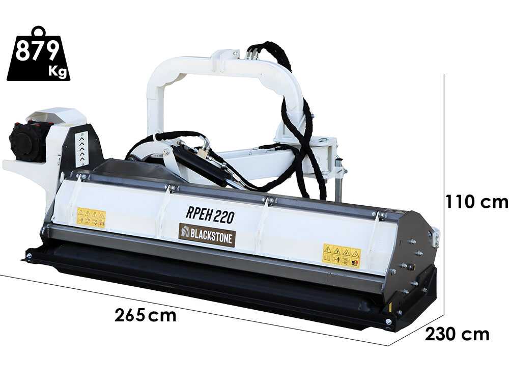 BlackStone RPEH 220 zijklepelmaaier met arm 220 cm, detail 1