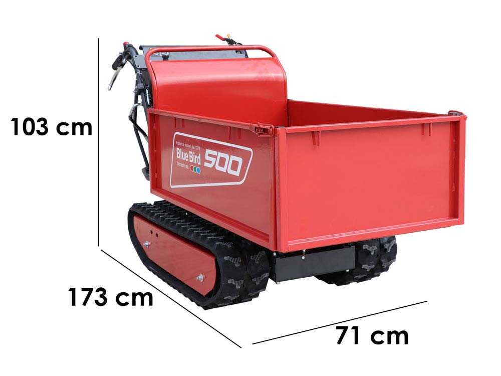 Rupsdumper laadvermogen 500 kg Blue Bird Transporter 500 H, detail 1