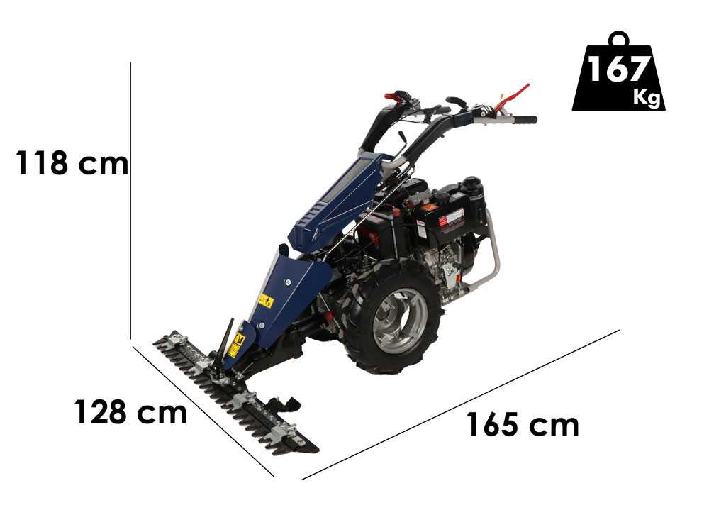 Balkmaaier 120 cm BullMach Chimera 400, 418 cc motor, detail 1
