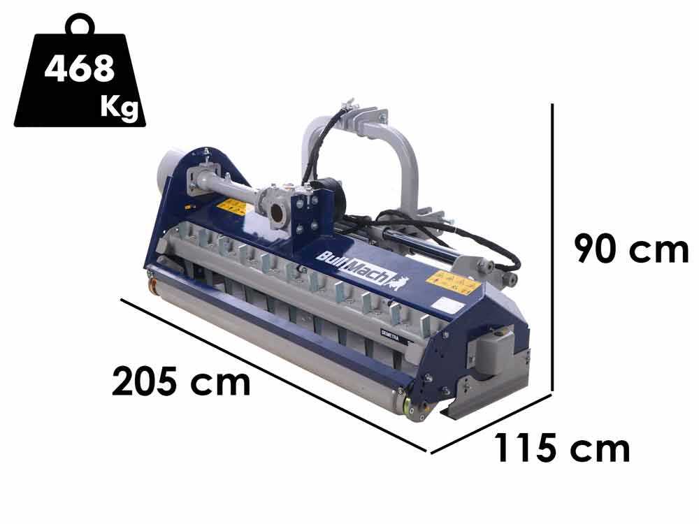 BullMach Demetra 180 SH klepelmaaier 180 cm, hydraulisch verschuifbaar, detail 1