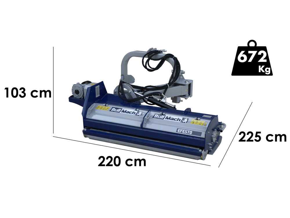 BullMach Efesto 160 zijklepelmaaier met arm 160 cm, detail 1