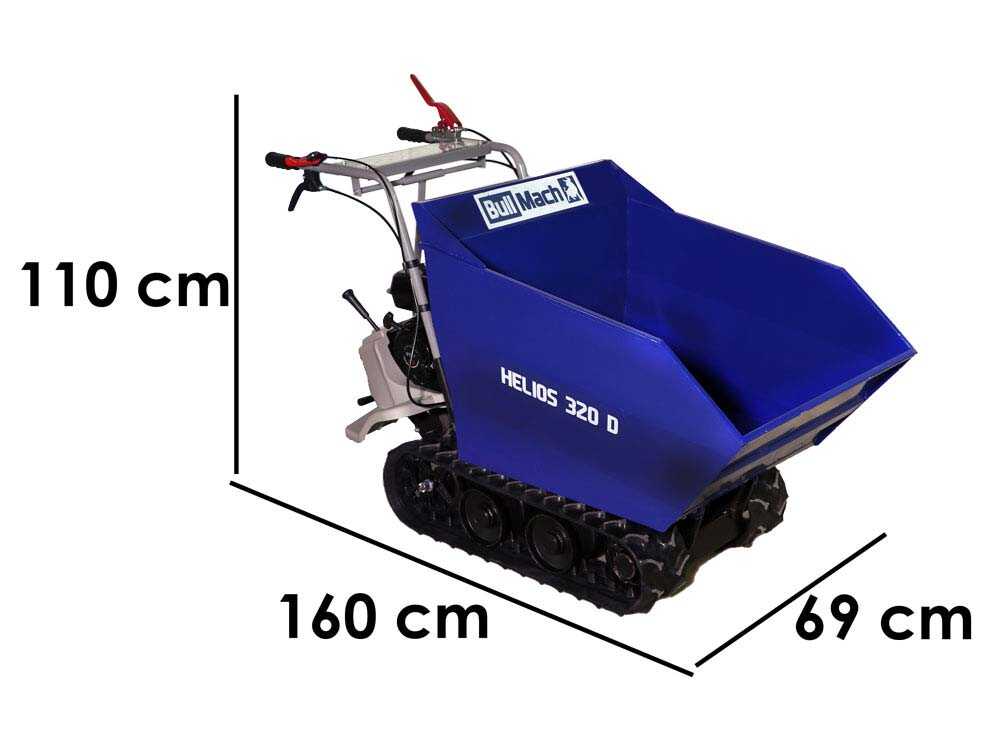 Rupsdumper laadvermogen 320 kg BullMach HELIOS 320 D, detail 1