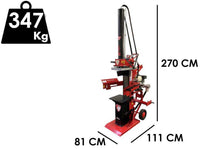 Ceccato Olindo BULL SPL16H benzine houtklover, 16 ton, verticaal, detail 1
