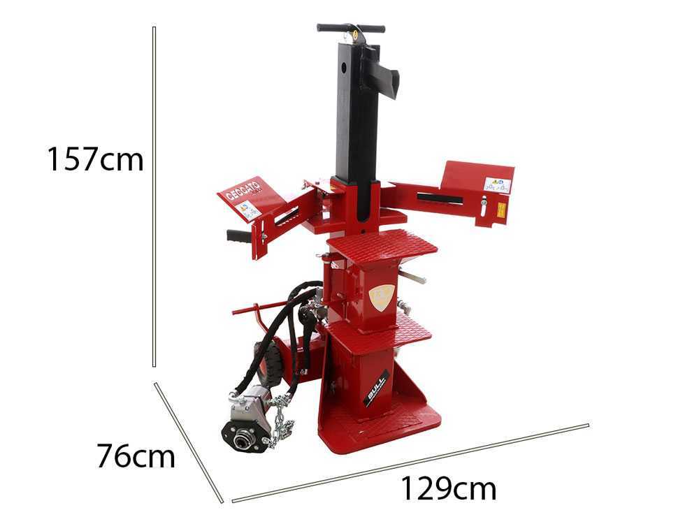 Ceccato Olindo BULL SPLT12F aftakas houtklover, 12 ton, verticaal, detail 1