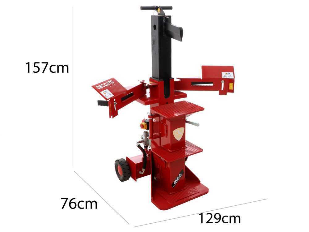 Ceccato Olindo BULL SPLE12 FDPT elektrische houtklover, 12 ton, verticaal, detail 1