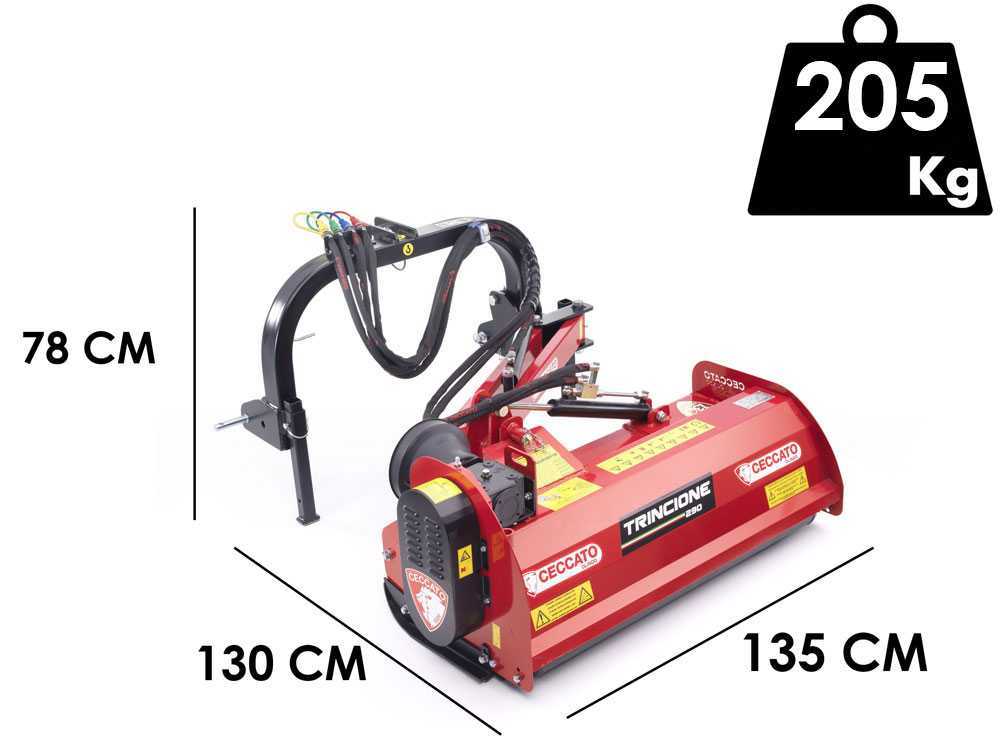 Ceccato Olindo trincione 290 argini 1200 zijklepelmaaier met arm 120 cm, detail 1