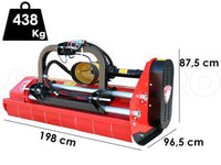 Ceccato Olindo Trincione 380 klepelmaaier 180 cm, hydraulisch verschuifbaar, detail 1