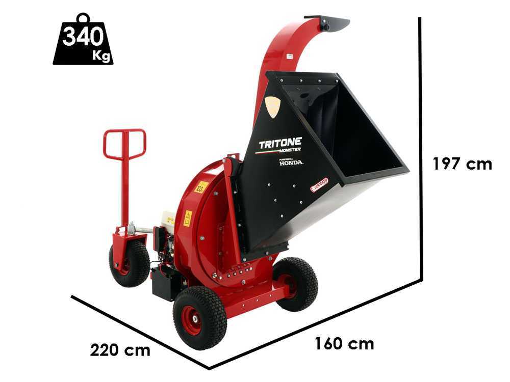 Ceccato Olindo Tritone Monster benzine hakselaar, takken tot 100 mm, elektrische start, detail 1