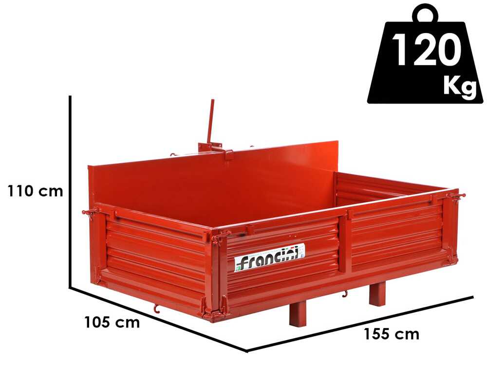 Francini P 150 transportbak voor de trekker, detail 1