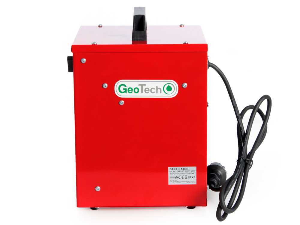 GeoTech EH 200 S elektrische heteluchtkanon 2 kW, 230 V, detail 1