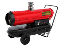 GeoTech IDH 3000 diesel heteluchtkanon 30 kW, indirect gestookt, detail 1