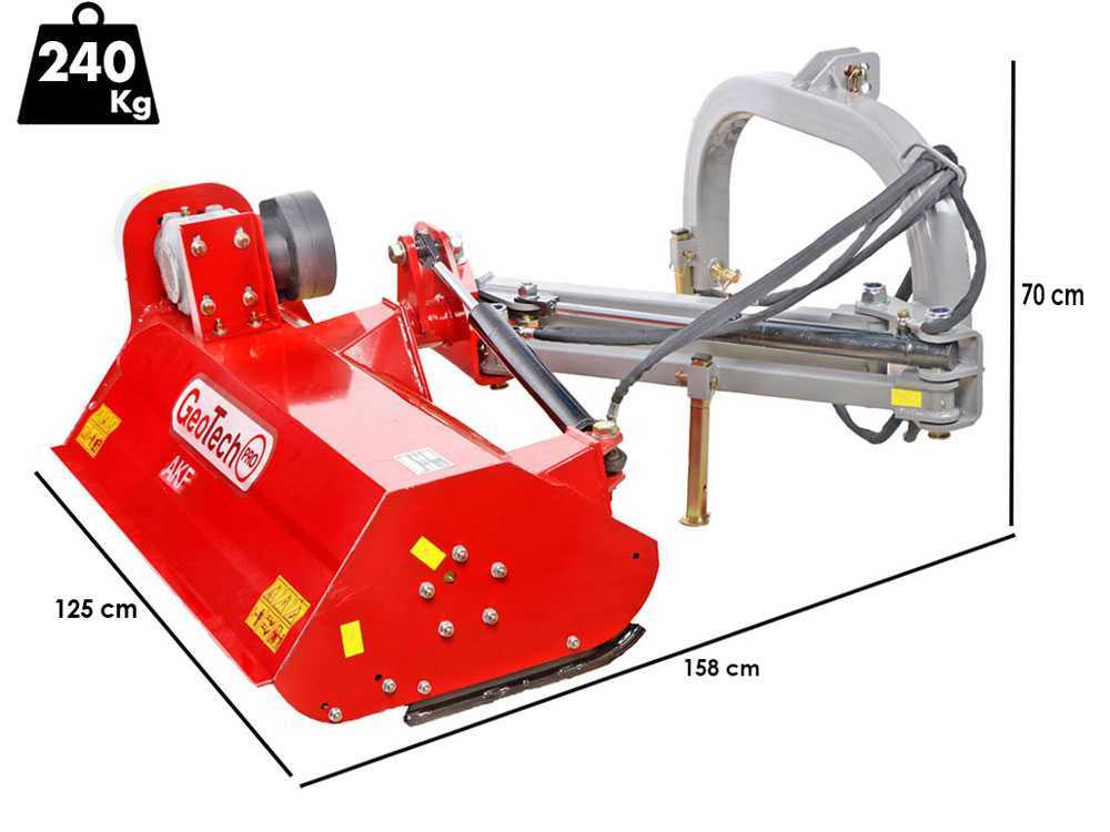 GeoTech Pro AKF110 zijklepelmaaier met arm 110 cm, detail 1