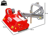 GeoTech Pro AKF130 zijklepelmaaier met arm 130 cm, detail 1