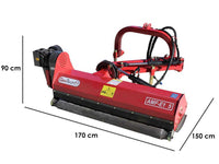 GeoTech Pro AMF-E 125 zijklepelmaaier met arm 125 cm, detail 1