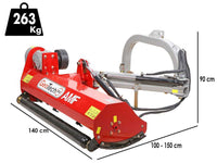 GeoTech Pro AMF125 zijklepelmaaier met arm 125 cm, detail 1