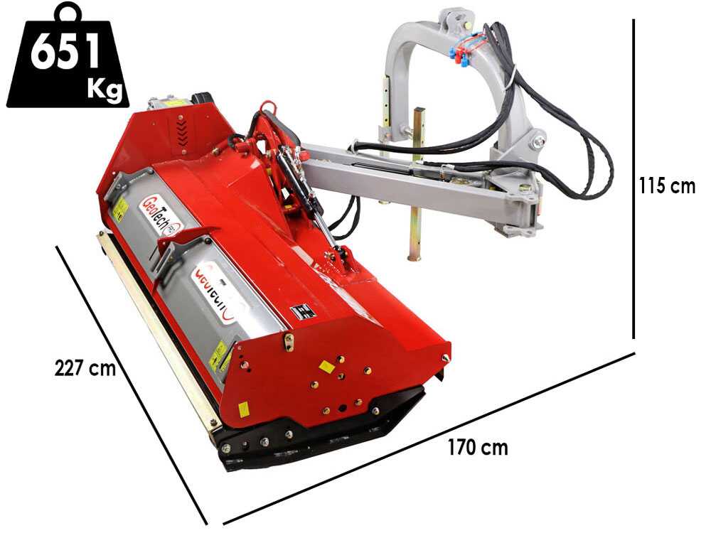 GeoTech Pro AMRB180 zijklepelmaaier met arm 180 cm, detail 1