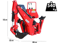 GeoTech Pro BHF 175 graafarm voor de trekker, detail 1