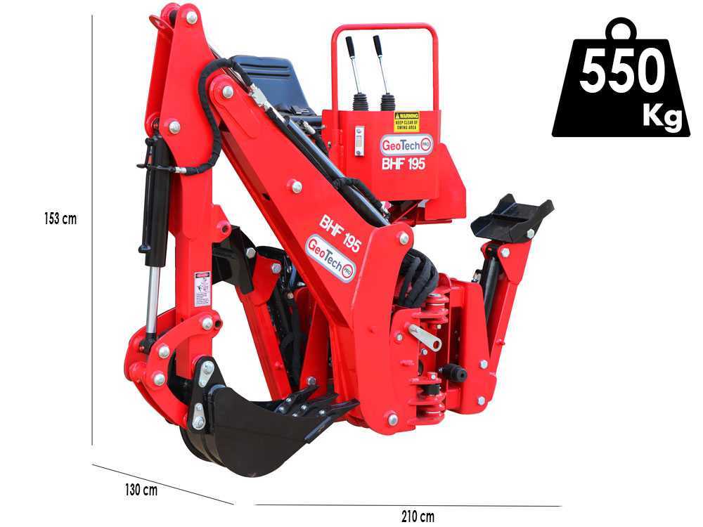 GeoTech Pro BHF 195 graafarm voor de trekker, detail 1