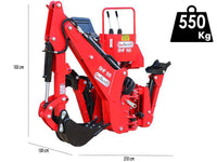 GeoTech Pro BHF 195 graafarm voor de trekker, detail 1